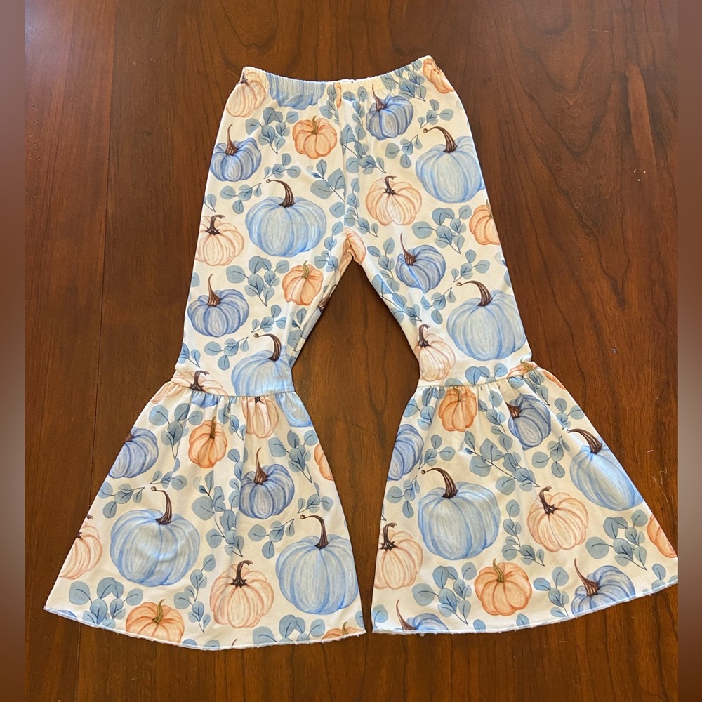 Boutique Flare Stretch Fall Pumpkin Pants size 6T